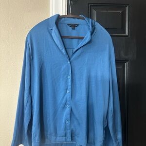 Banana Republic Blue Button-Up NightShirt